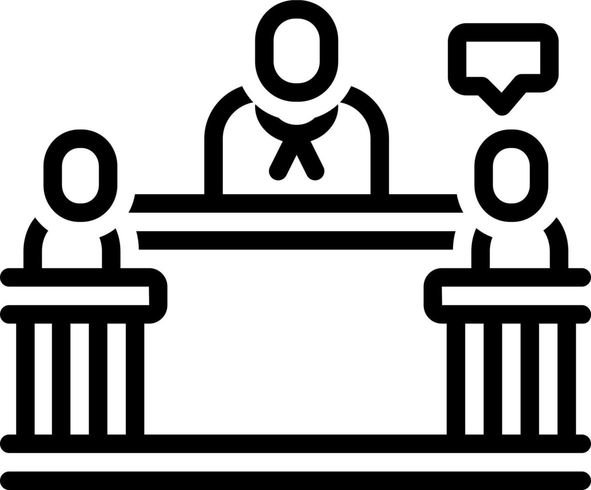 line icon for witnesses vector