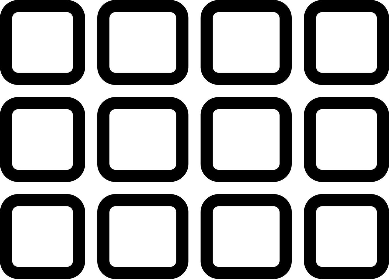 line icon for rows vector