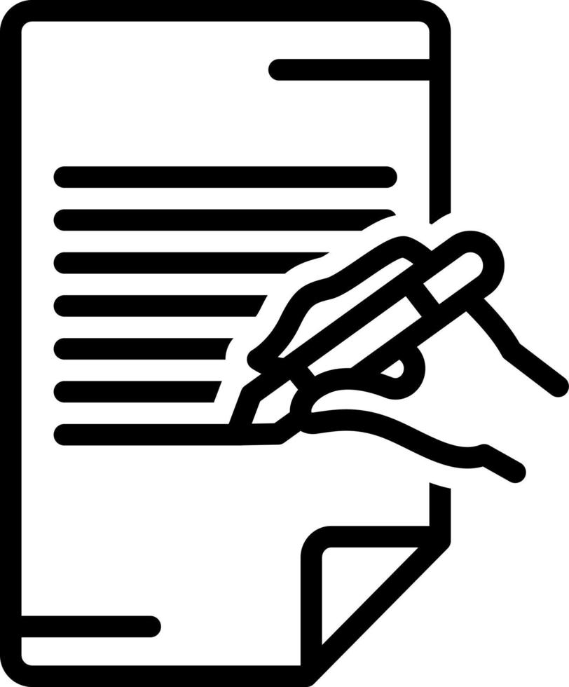 line icon for essays vector
