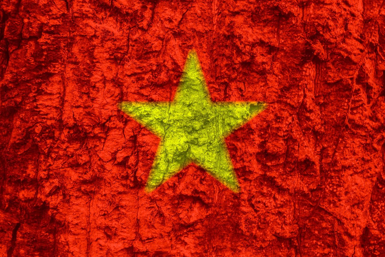 vietnamese flag texture as a background photo