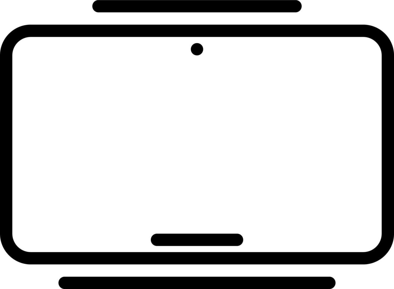 icono de línea para tableta vector
