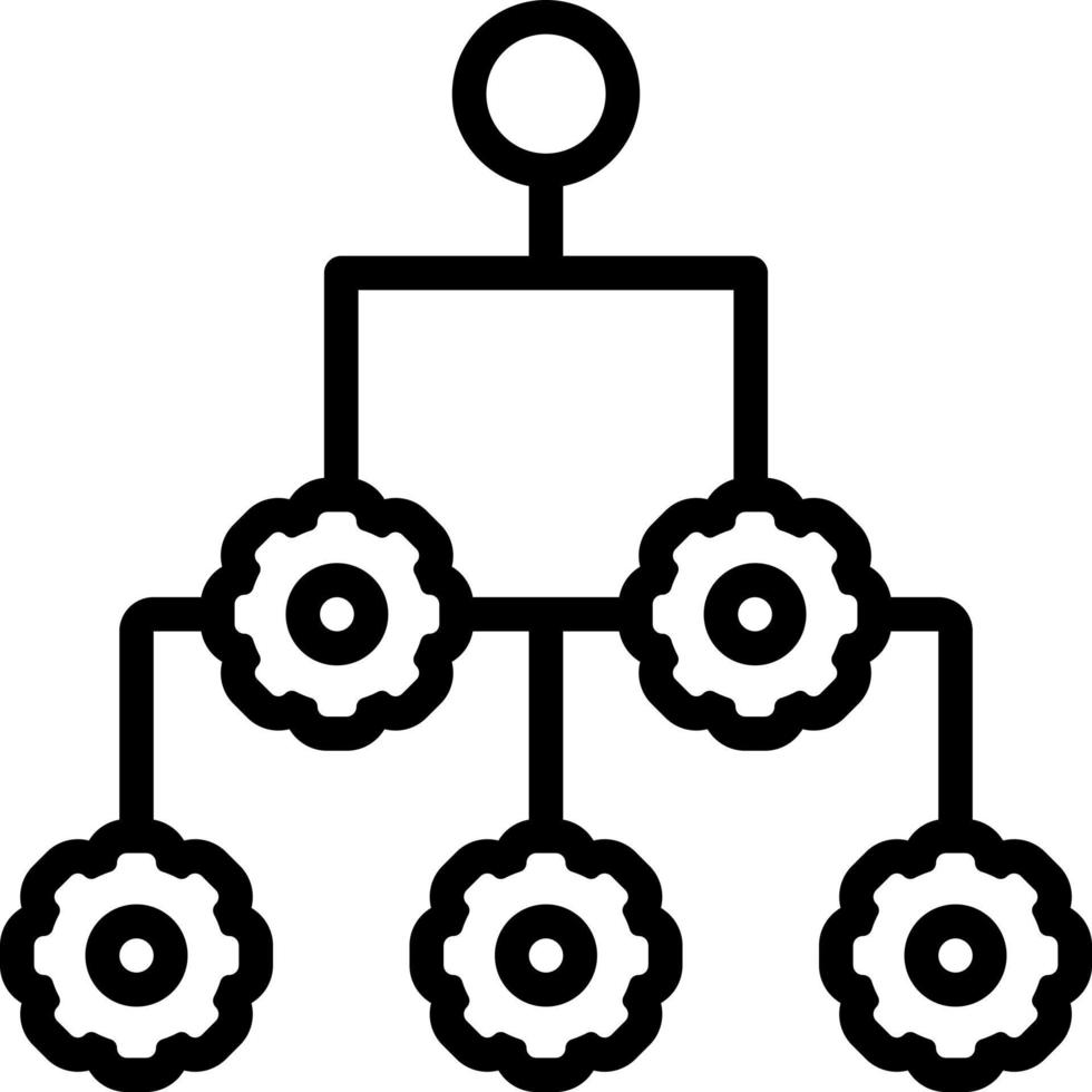 line icon forworkflow vector