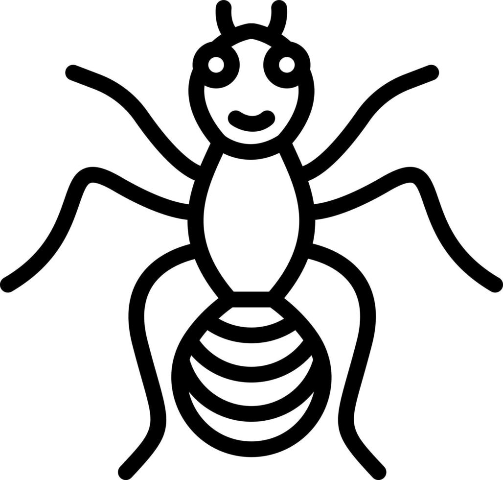 icono de línea para hormiga vector