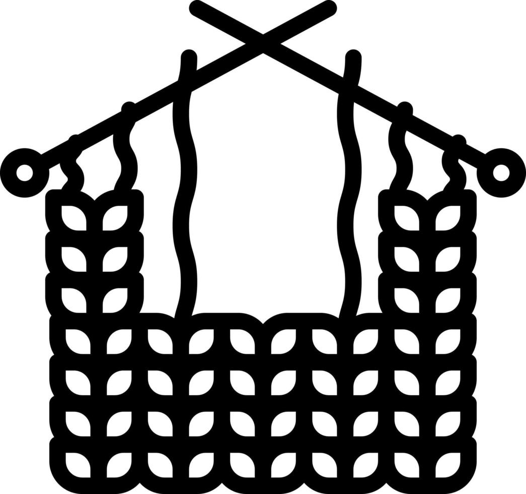 line icon for knitting vector