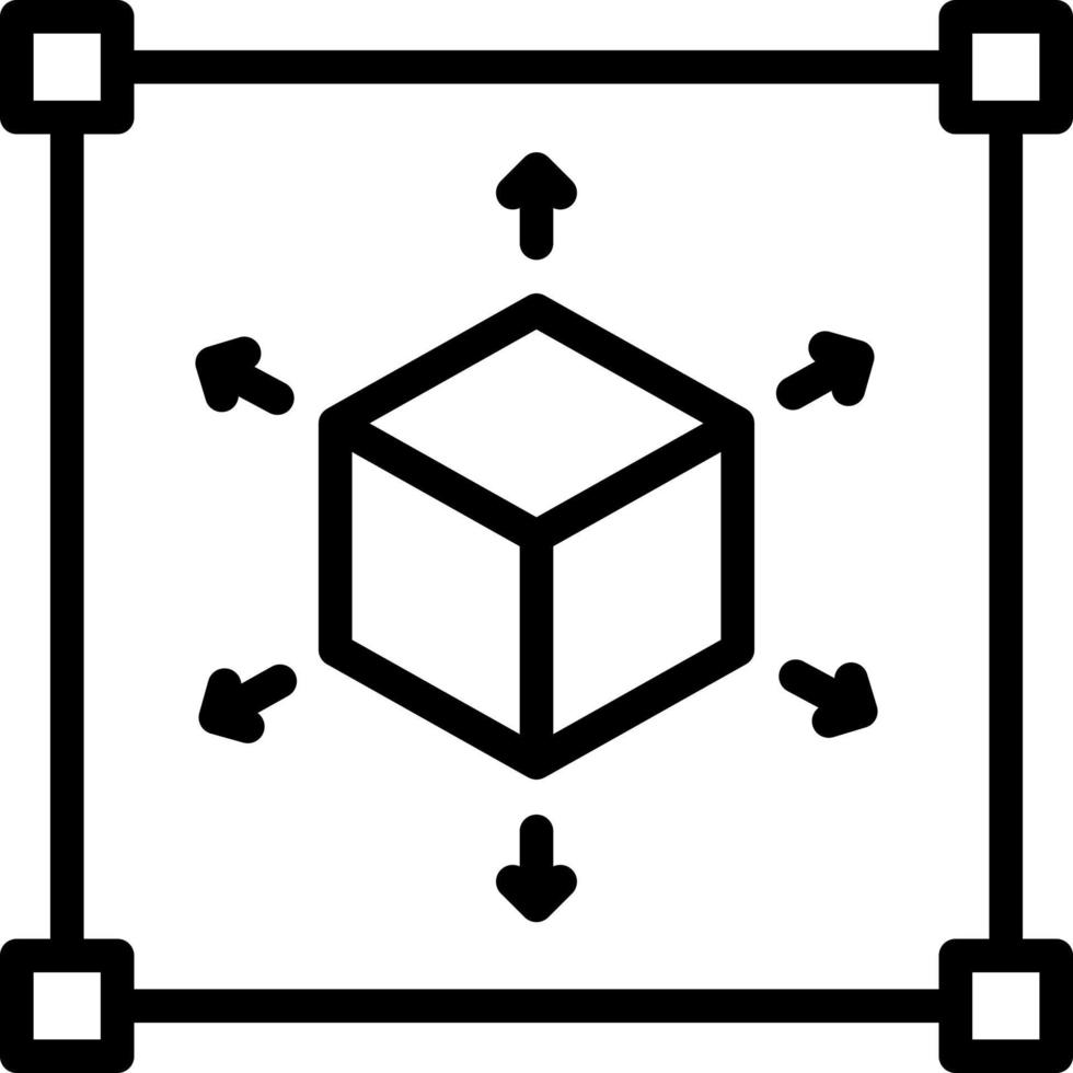 line icon for dimensional vector