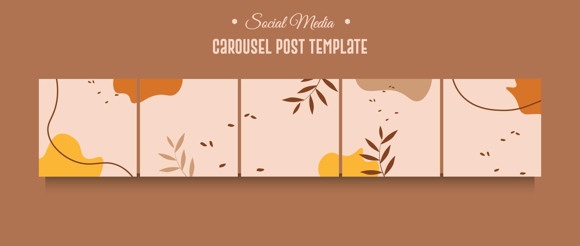 Carousel post template on social media vector