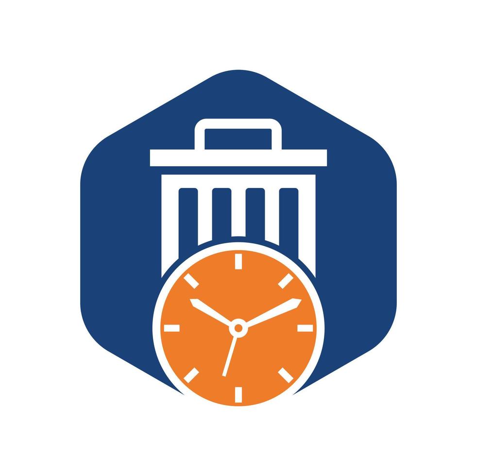 plantilla de logotipo de vector de tiempo perdido. diseño de plantilla de logotipo de tiempo de basura.