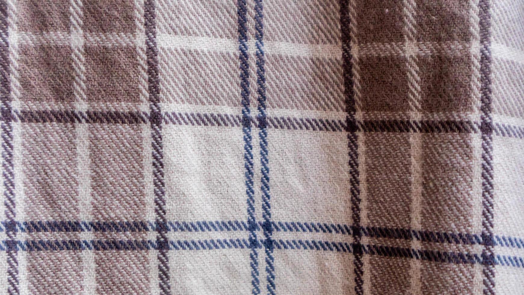 brown cloth texture with gingham as a background photo