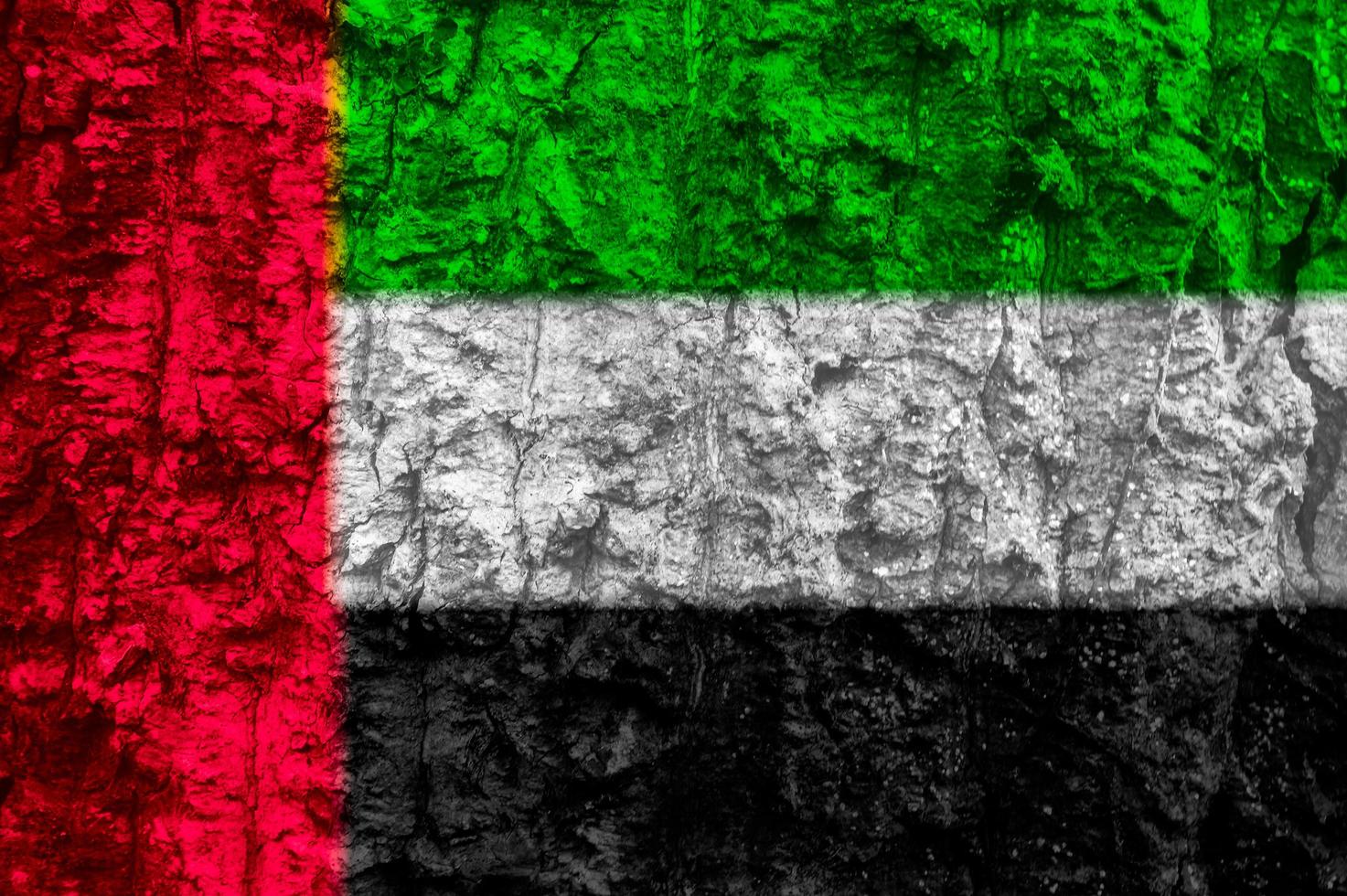 textura de la bandera de los emiratos árabes unidos como telón de fondo foto