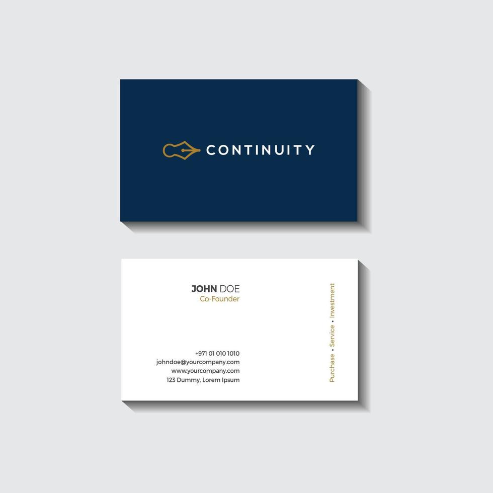 Minimal Clean Business Card Printable Vector Design