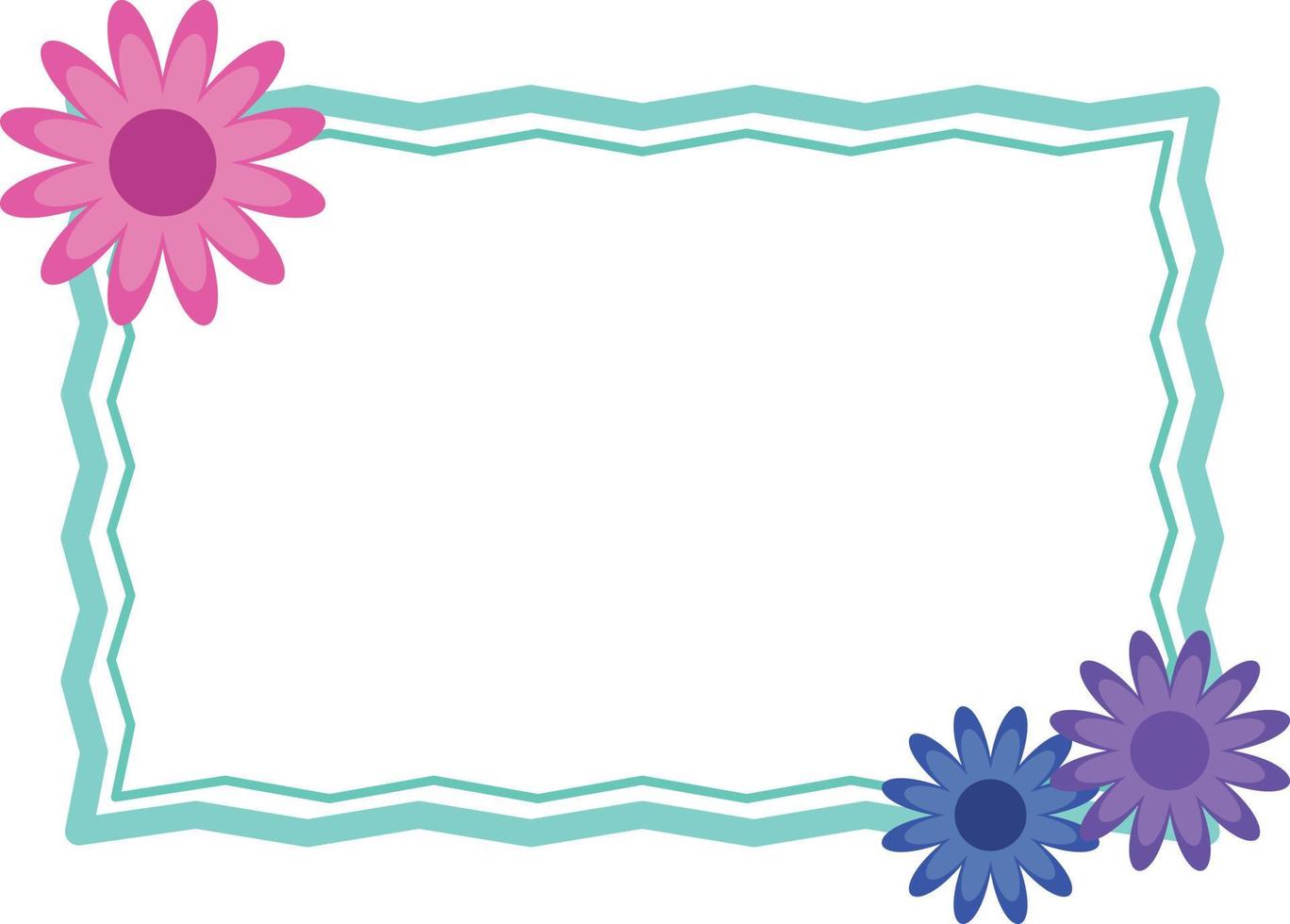 Beautiful flower pattern frame design, Border element with flower creation. vector