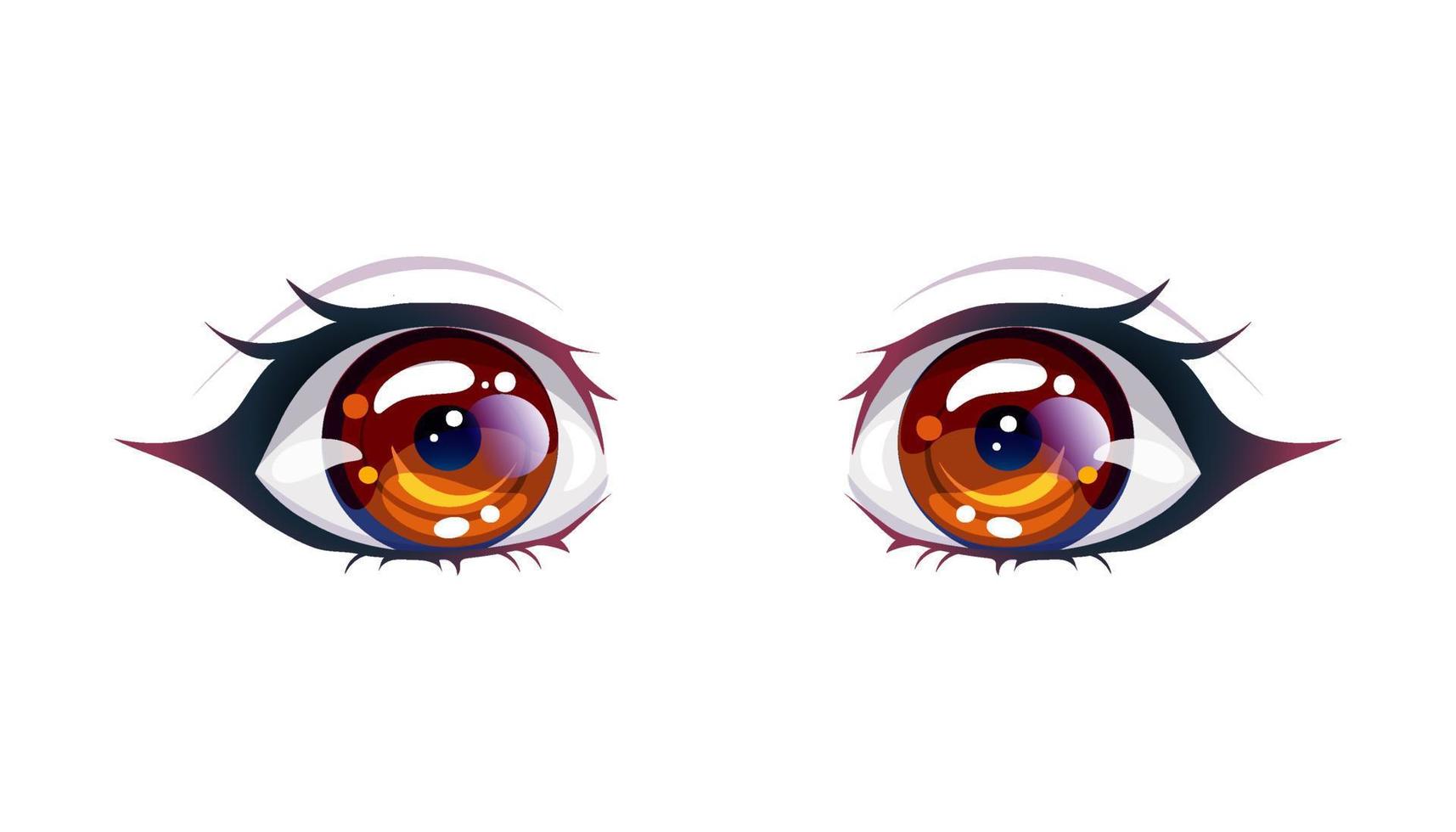Eyes anime girl. vector