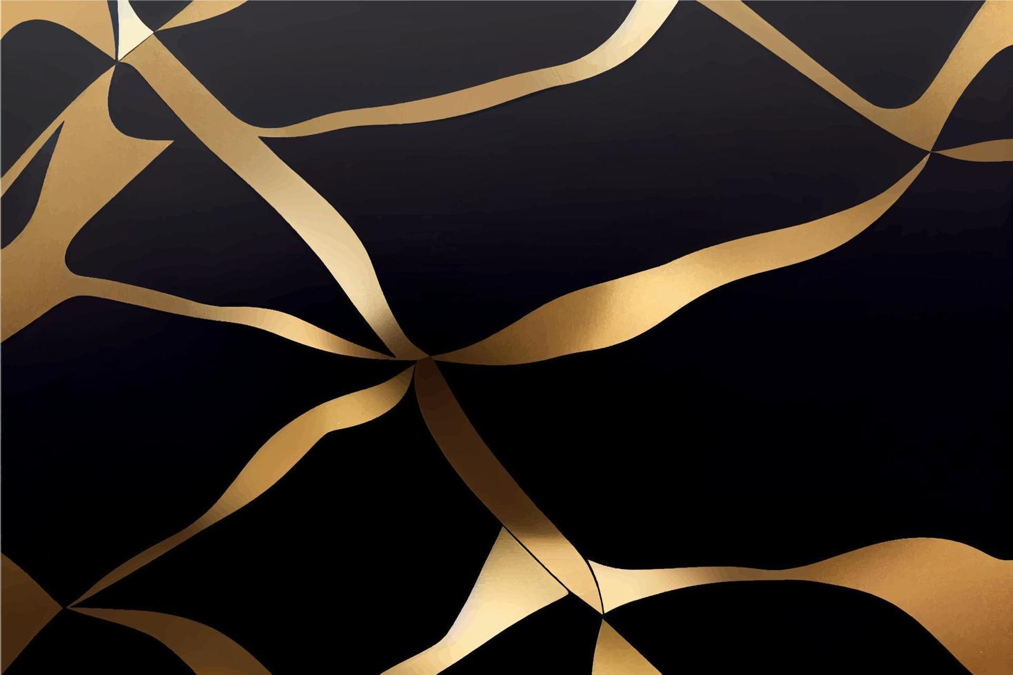 Black and gold background with marble effect vector