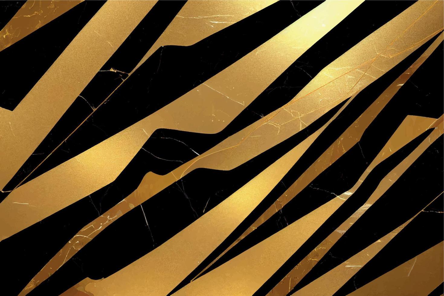 Black and gold background with marble effect vector