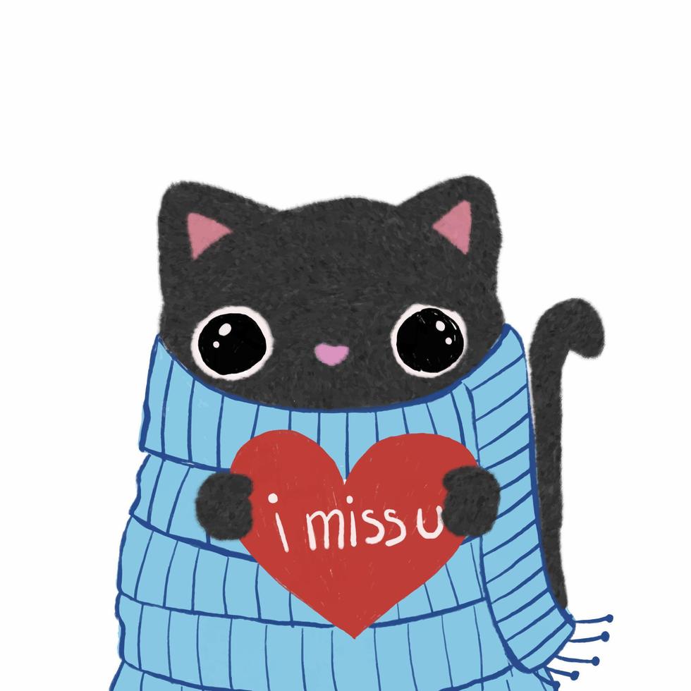 the love cat vector