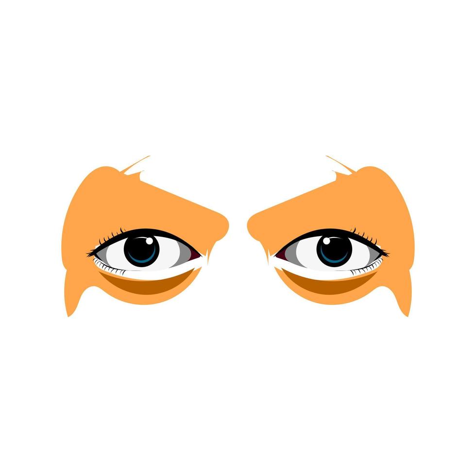 premium vector l vector two eyes that stare sharply colored against a background