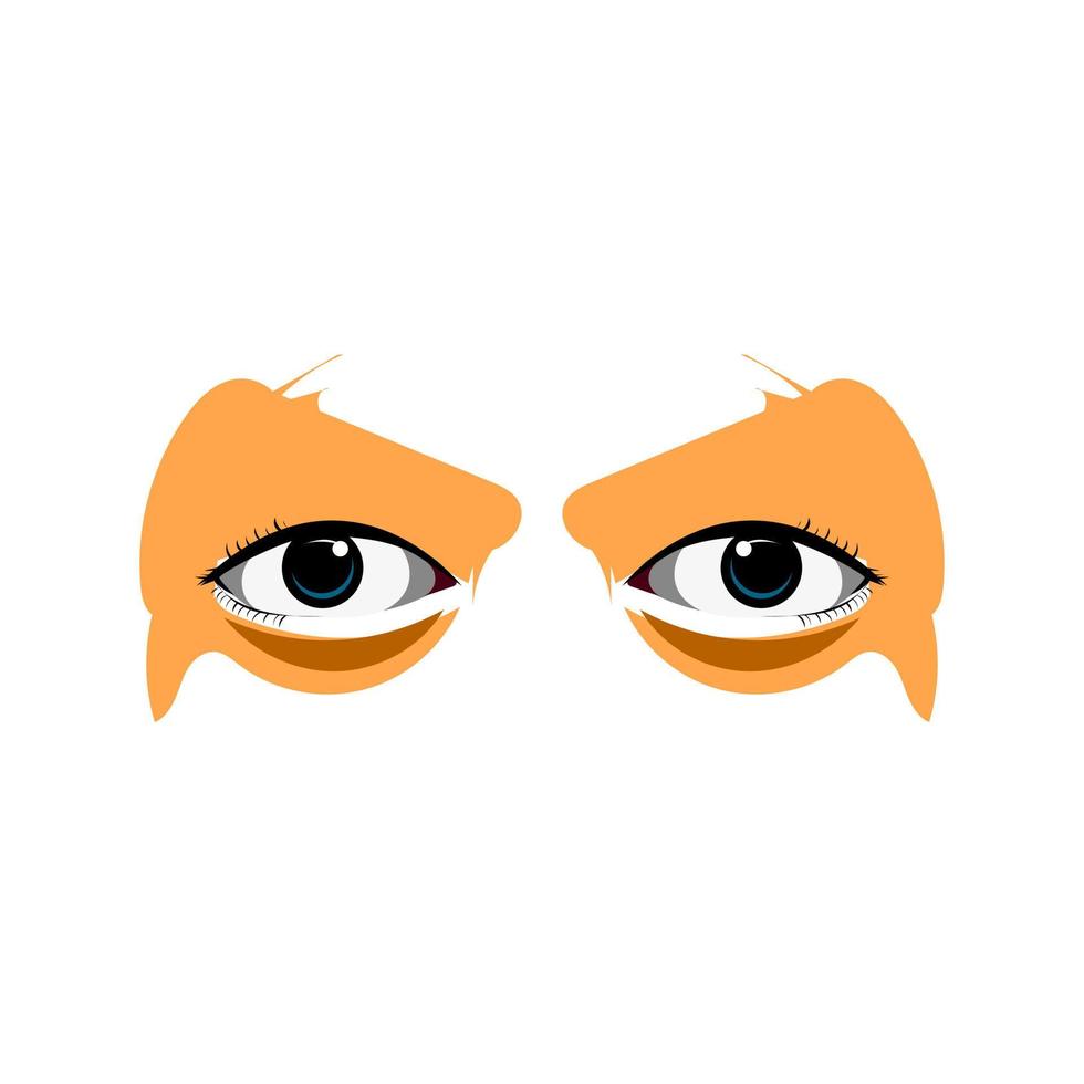 premium vector l vector two eyes that stare sharply colored against a background