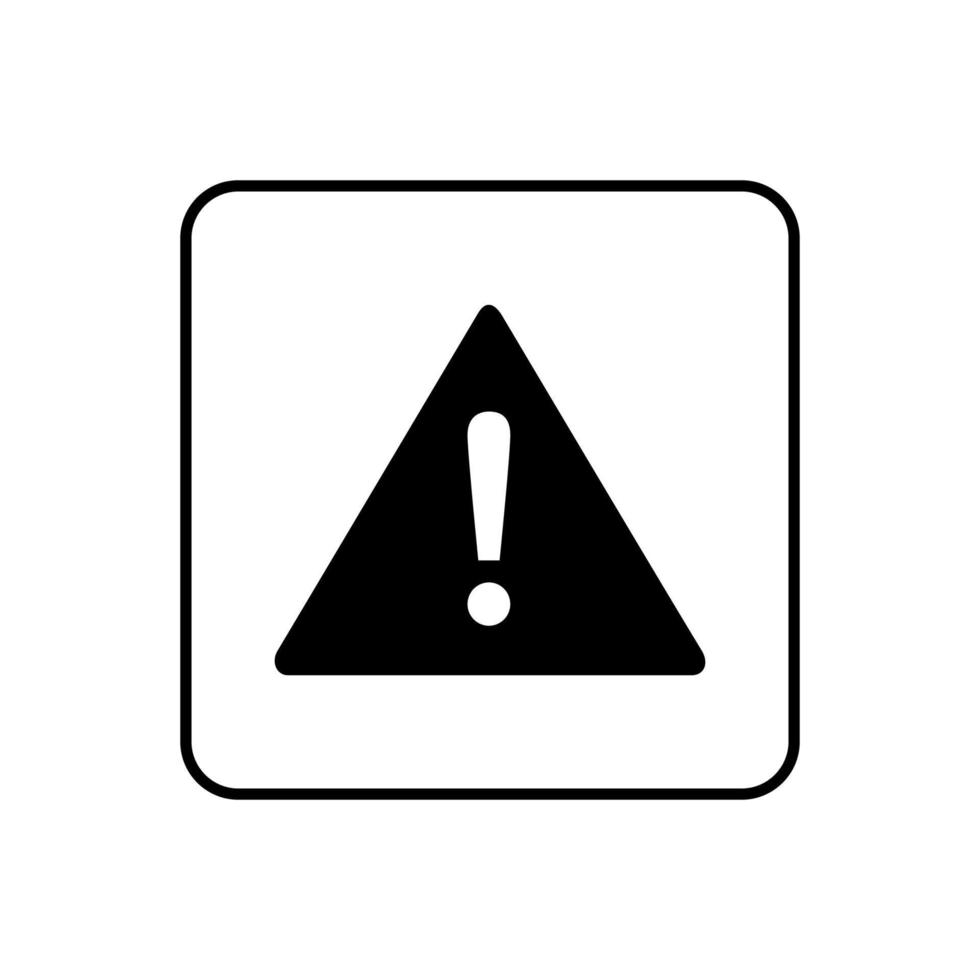 diseño de vector de icono de signo de exclamación para advertencia