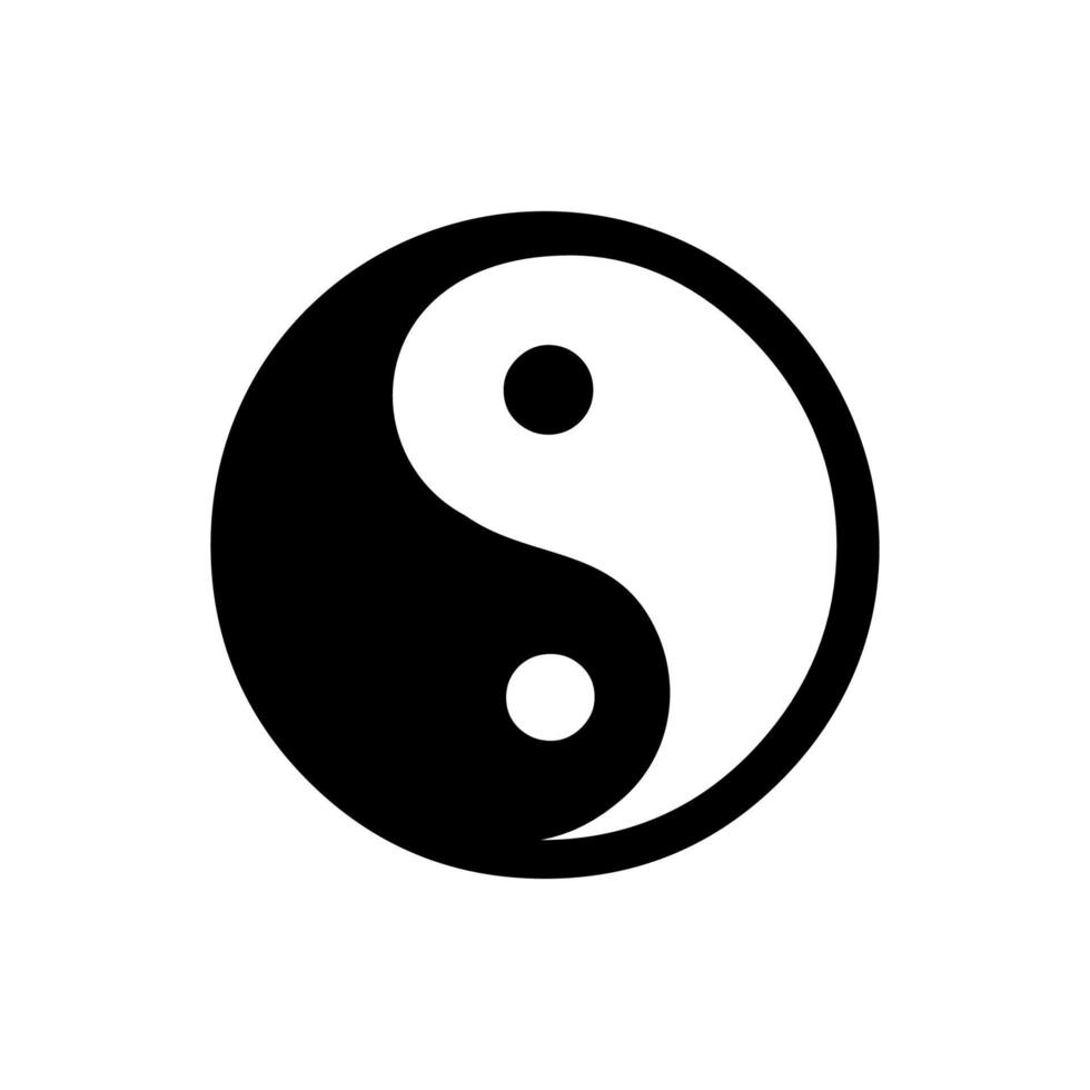 diseño vectorial de iconos de yin y yang vector