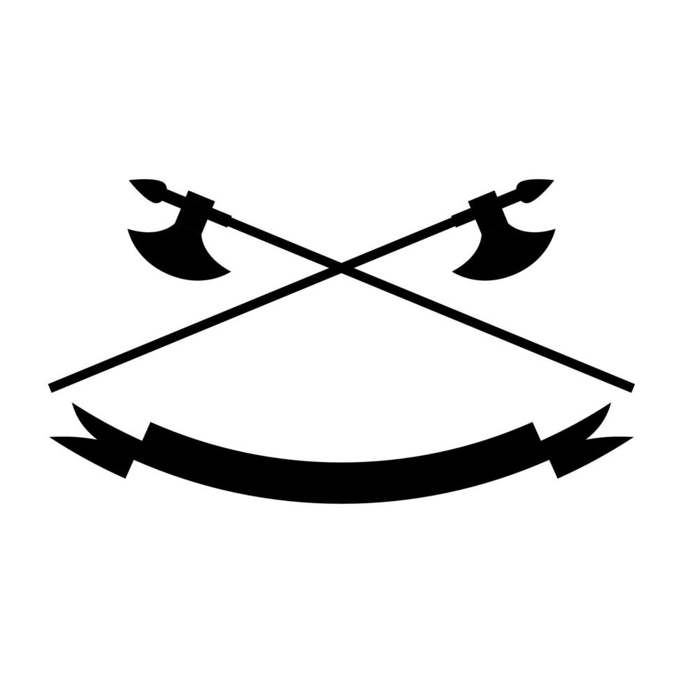 Ax vector design for logo and badge ornament