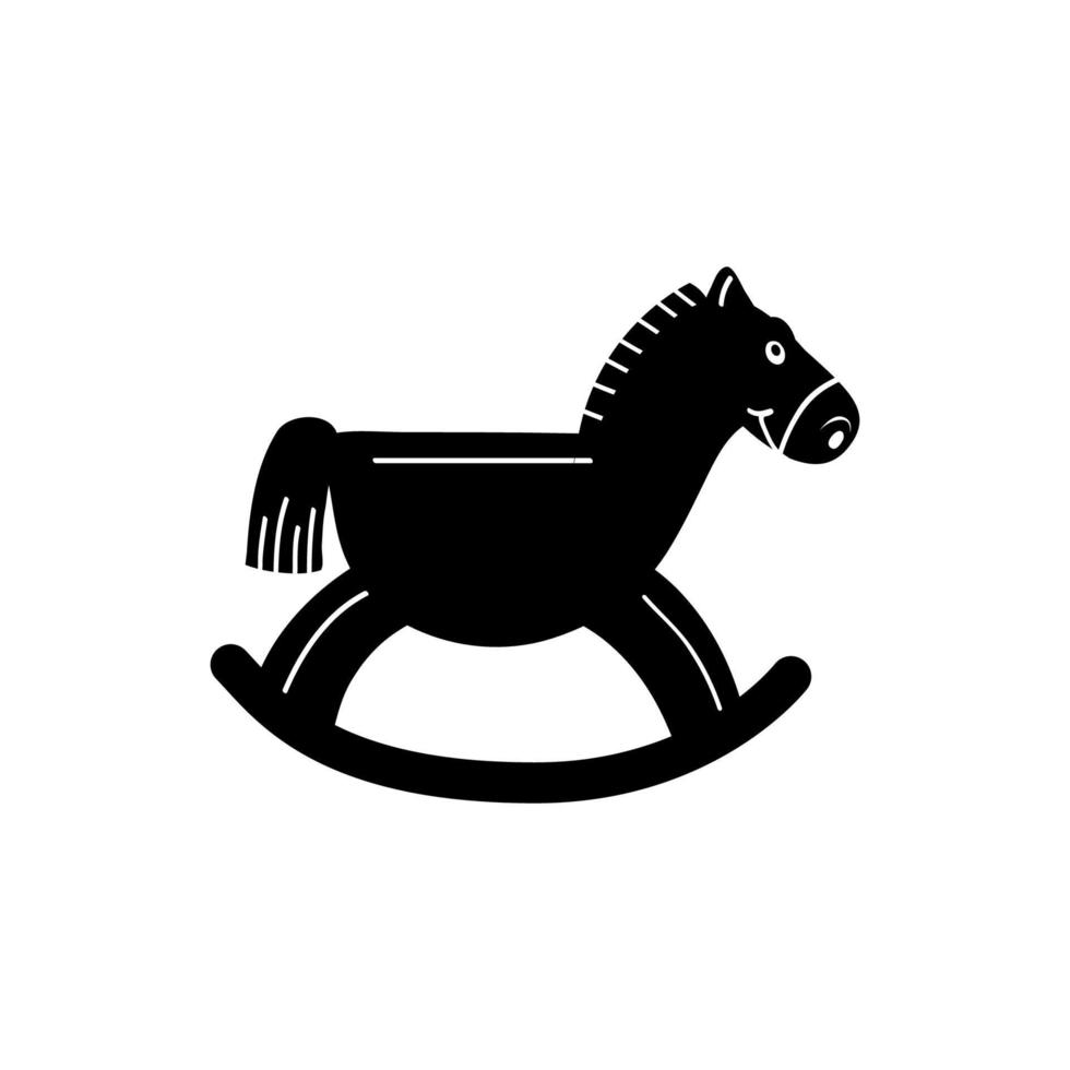 Toy horse silhouette vector design