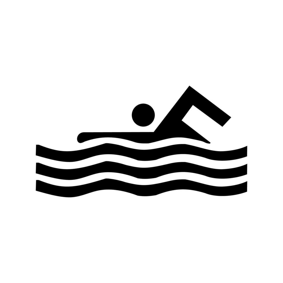 diseño de vector de icono de natación