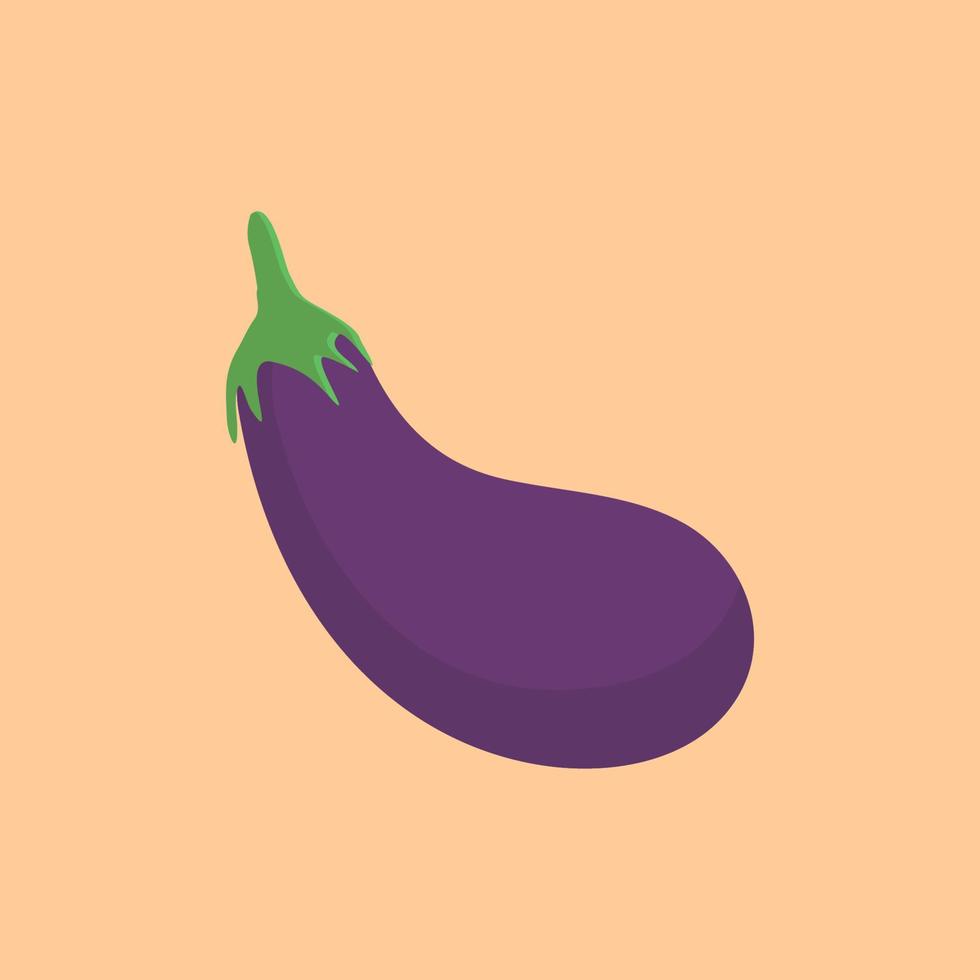 Purple eggplant vector design
