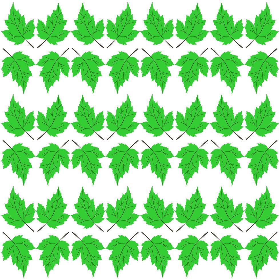 Background vector design with pattern of leaves