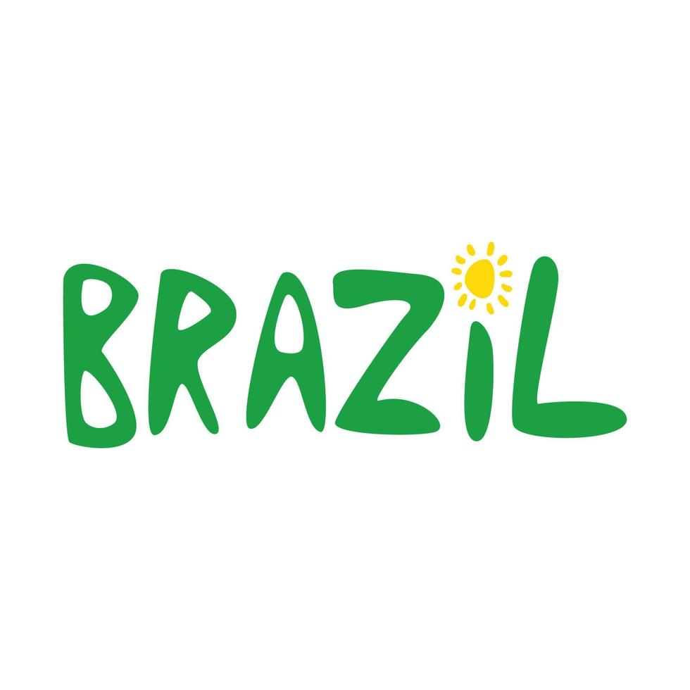 Brazil lettering vector design