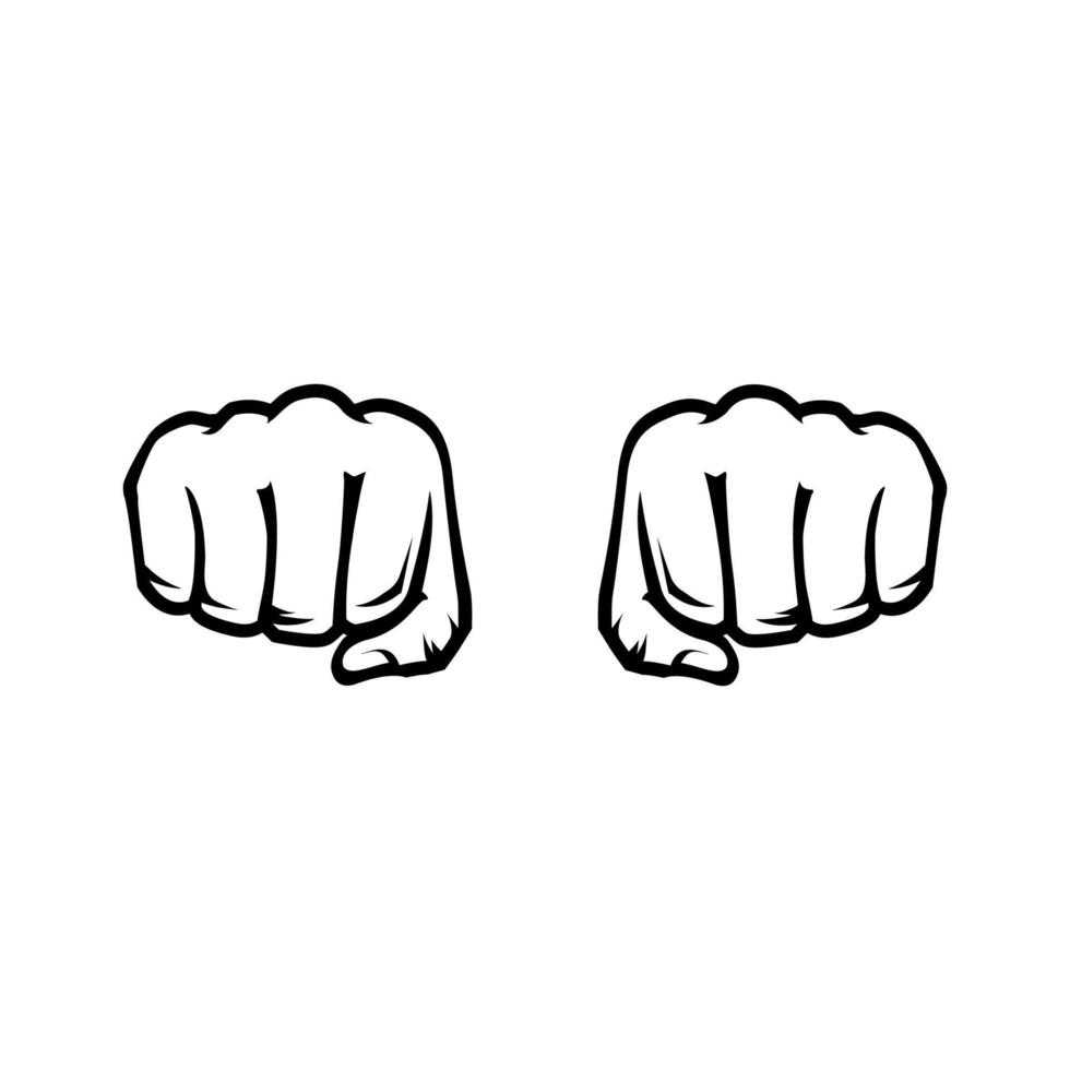 Hand clenched vector design