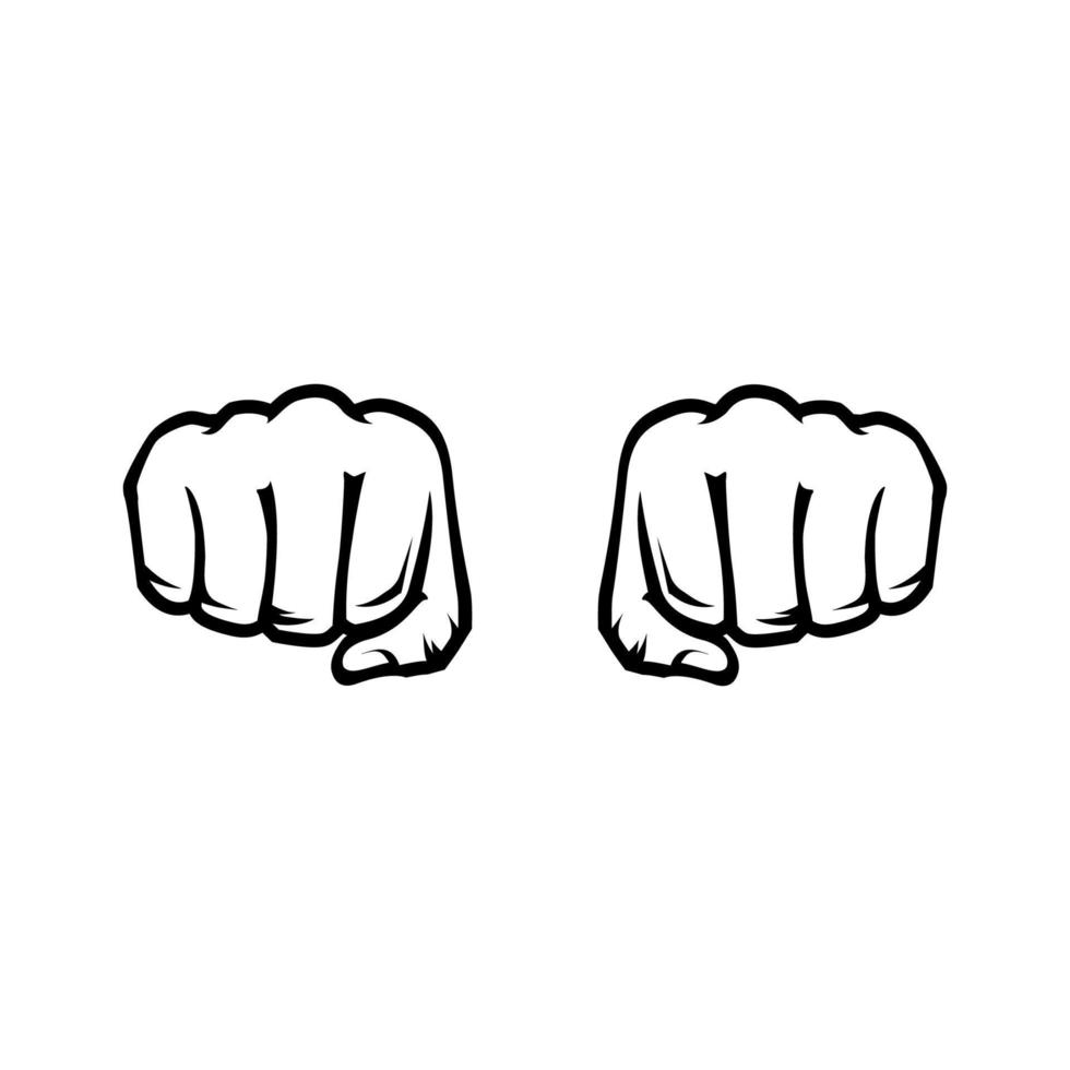 Hand clenched vector design