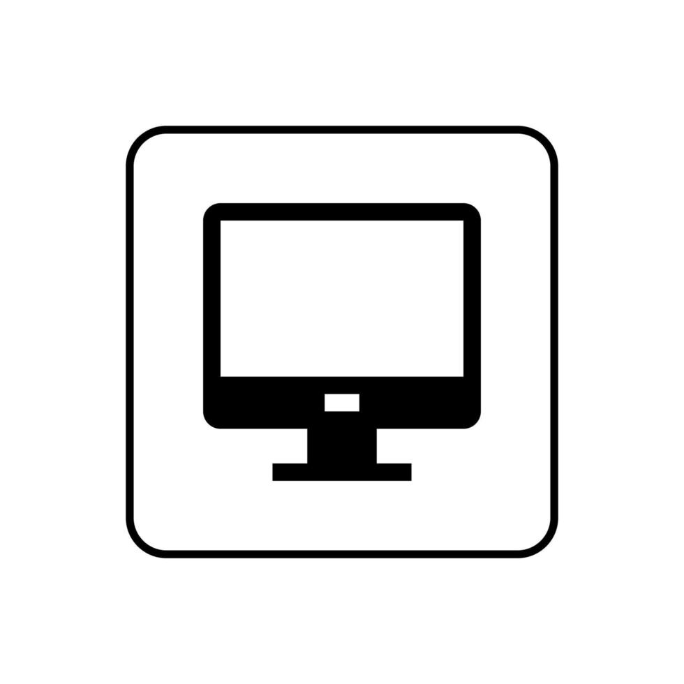 diseño de vector de icono de monitor