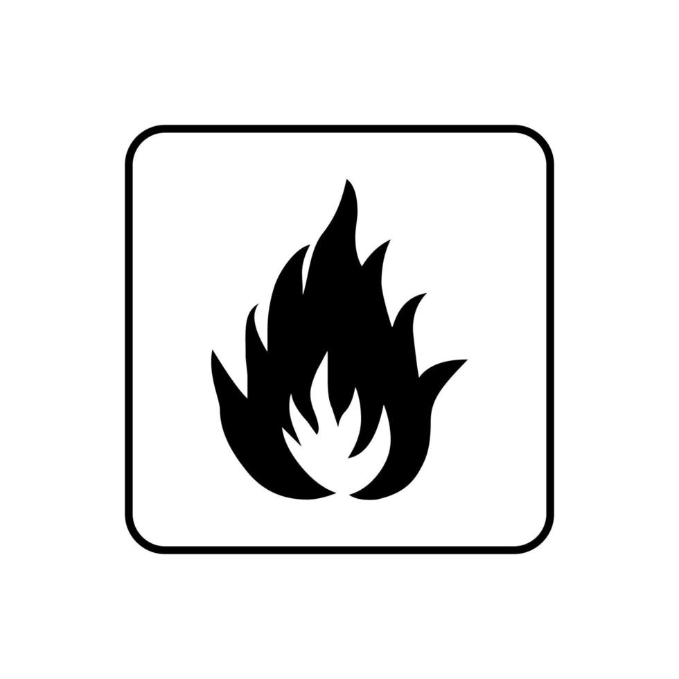 diseño de vector de icono de fuego