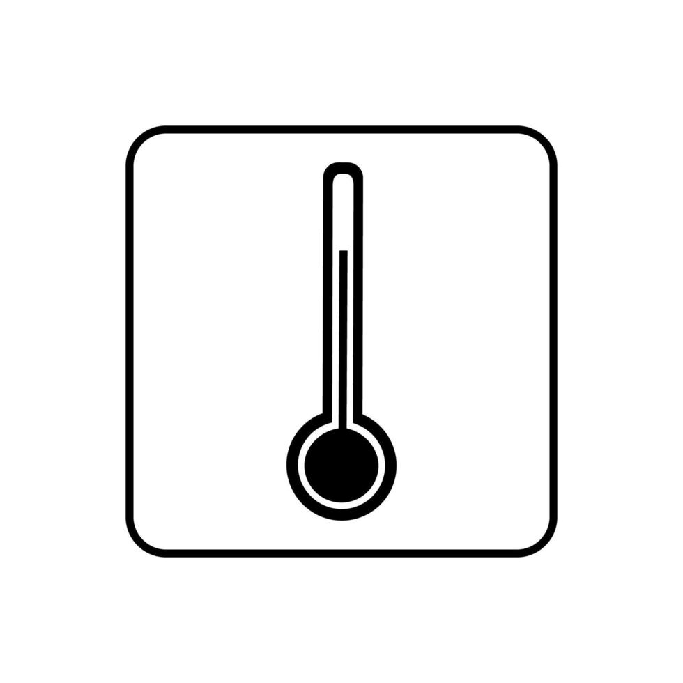 Temperature measuring thermometer icon vector design