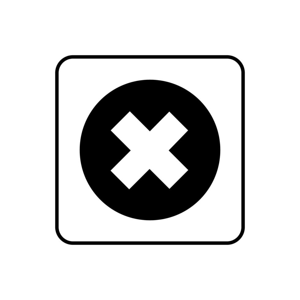 Cross tick icon vector design sign wrong
