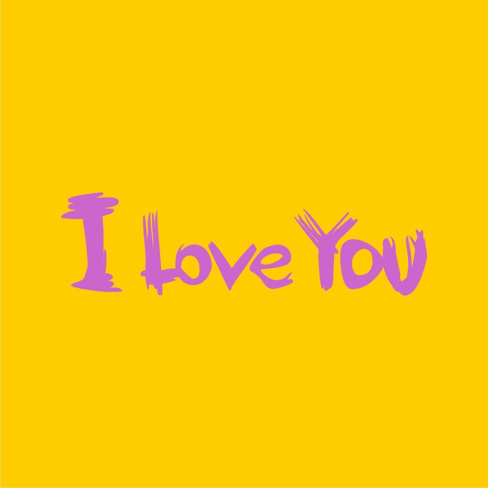 Background vector design with the inscription i love you