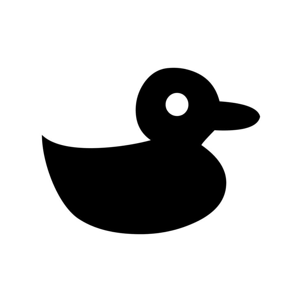 Toy duck silhouette vector design