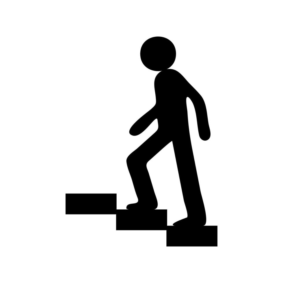 diseño vectorial de personas subiendo escaleras vector