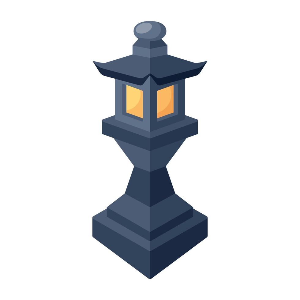 Beautifully designed flat icon of streetlamp vector