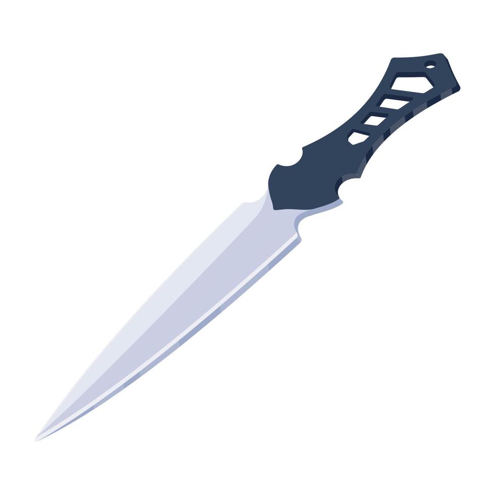 mira este icono plano de cuchillo arrojadizo vector