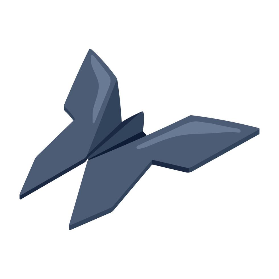 An editable flat icon of shuriken star vector