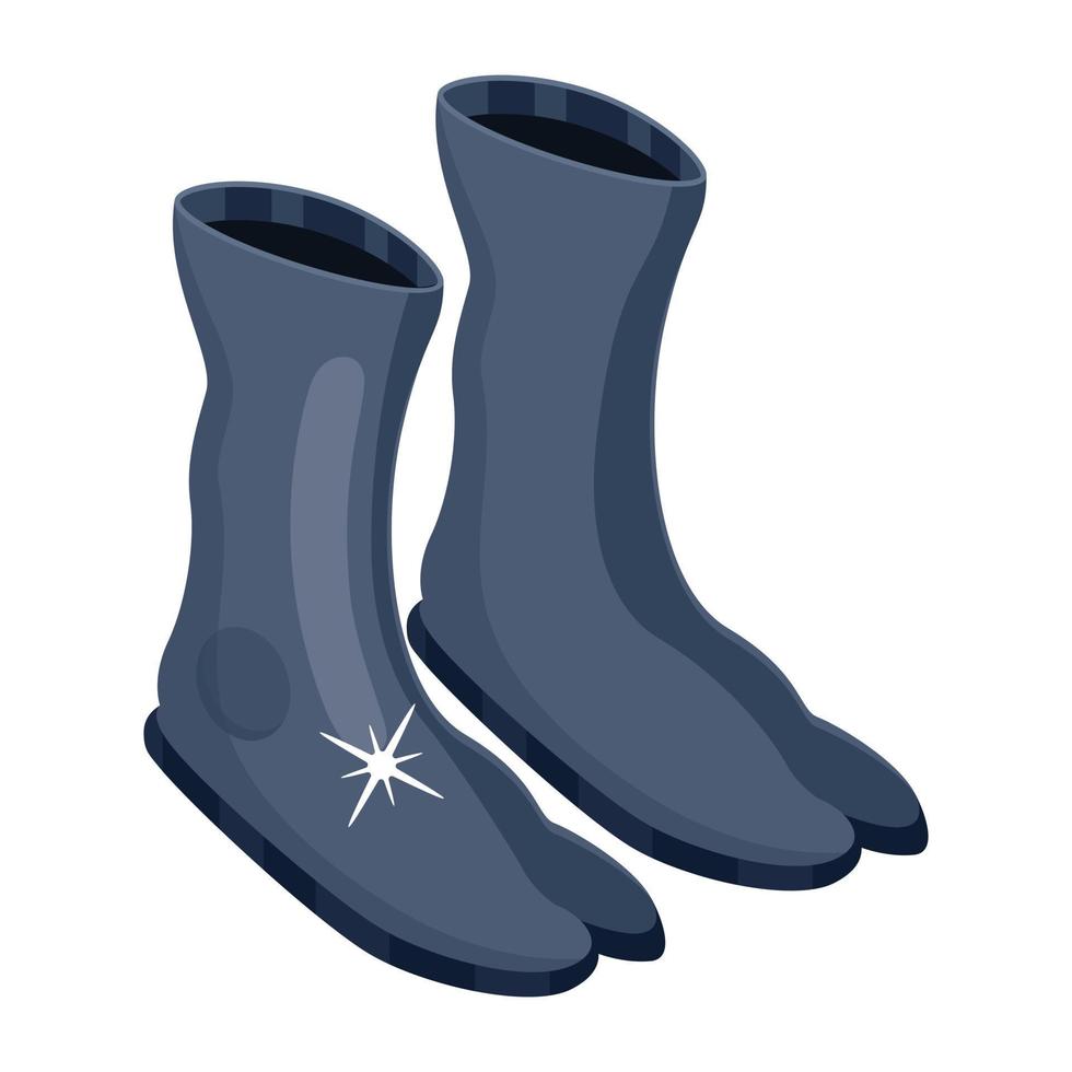 Ninja shoes icon in flat style vector
