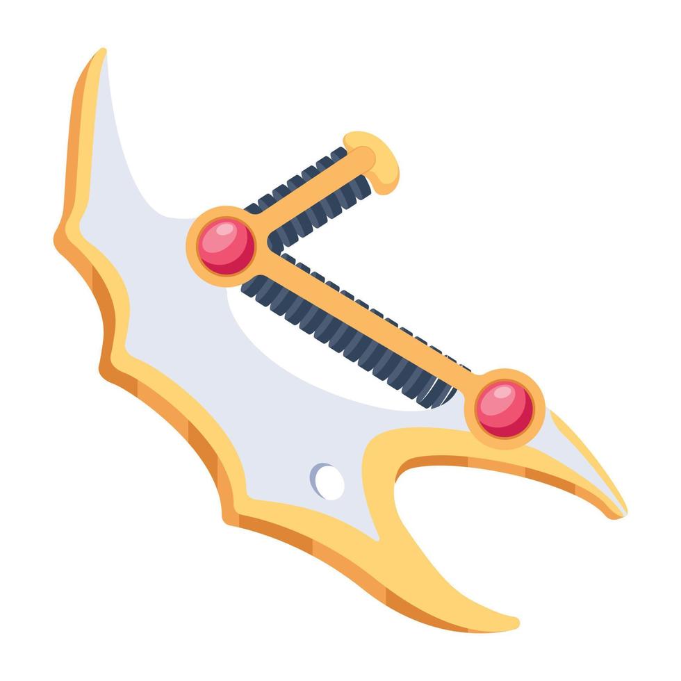 Look at this flat icon of throwing knife vector