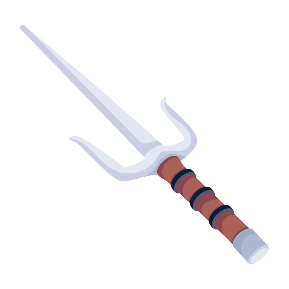 Look at this flat icon of throwing knife vector