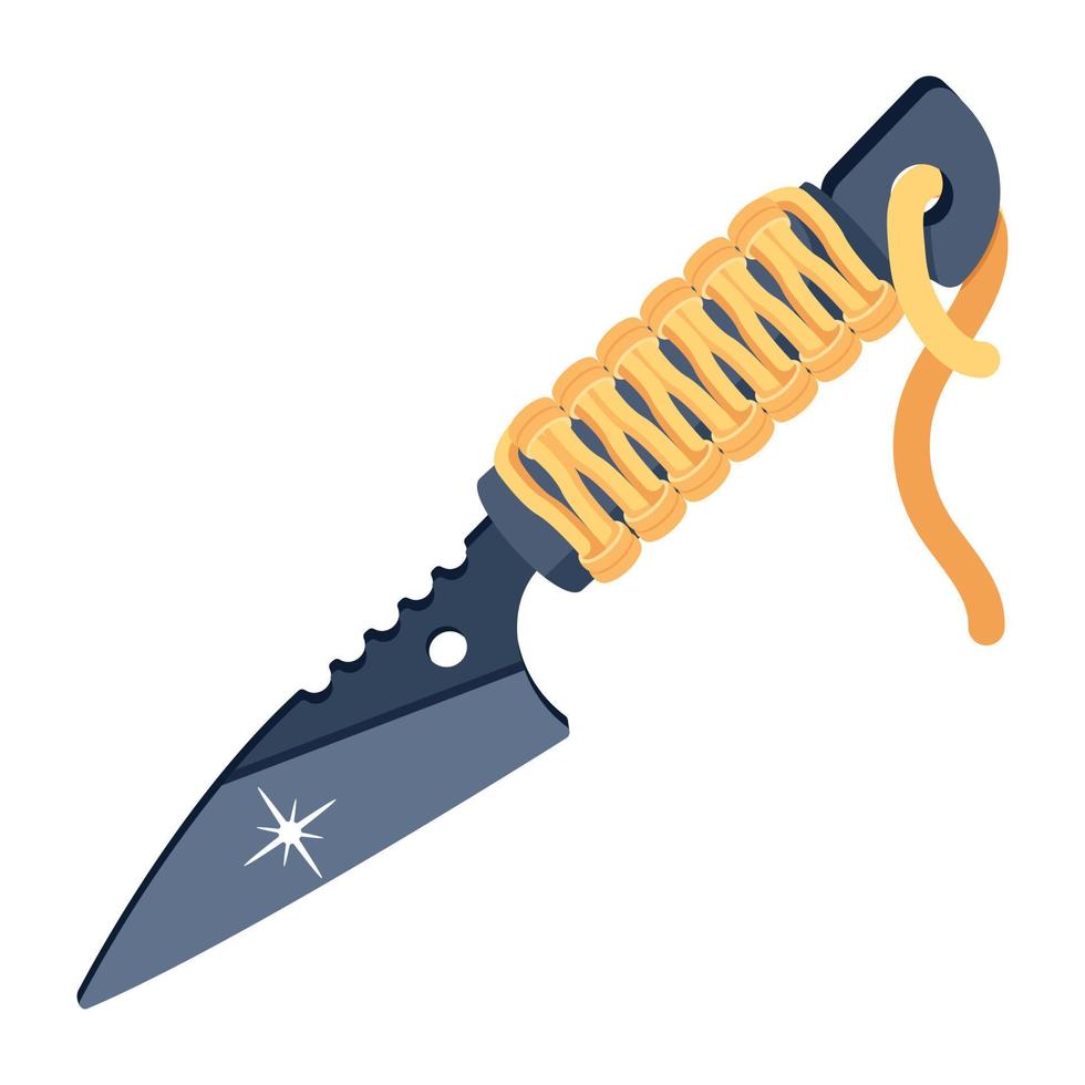 un diseño de icono plano de cuchillo vector