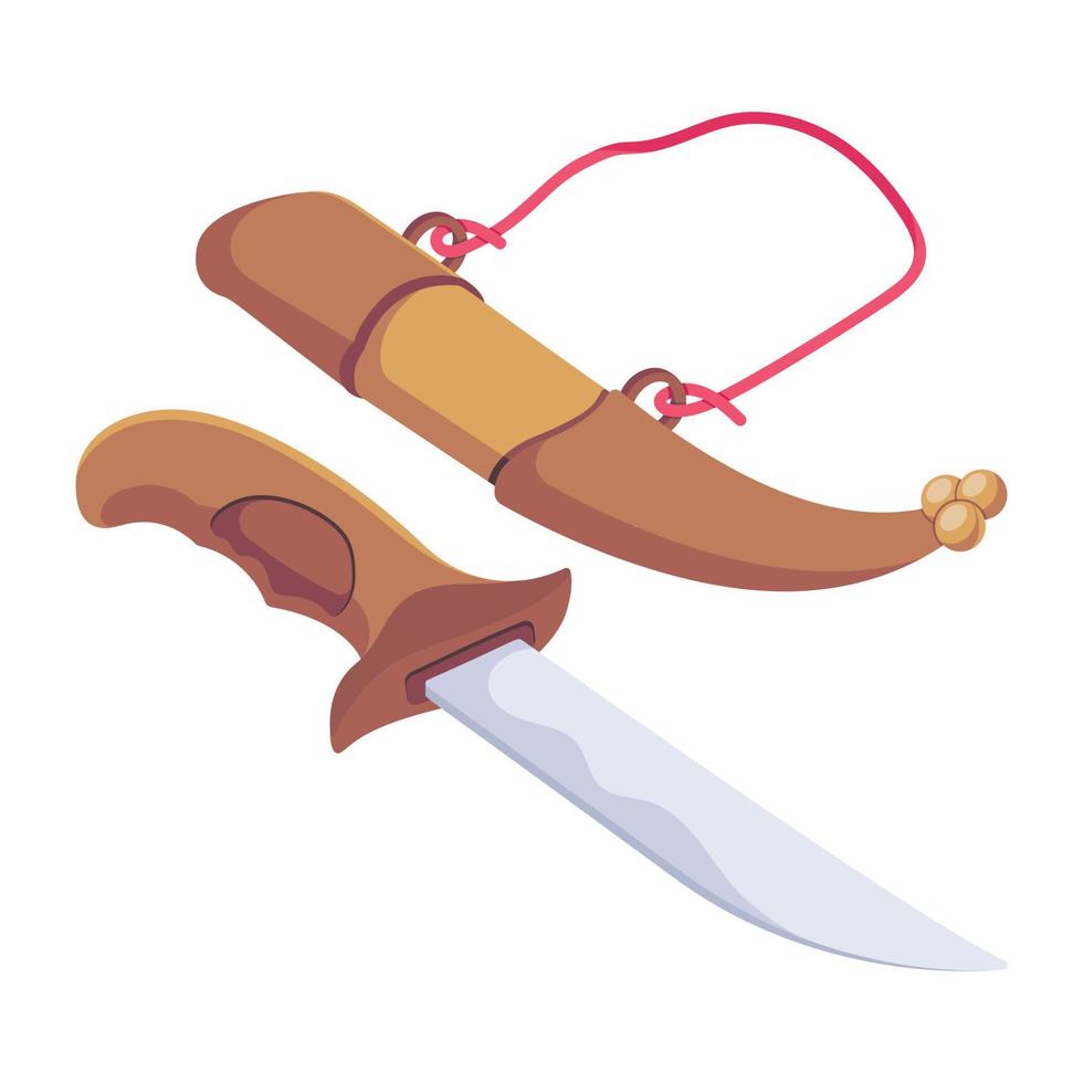 un diseño de icono plano de cuchillo vector