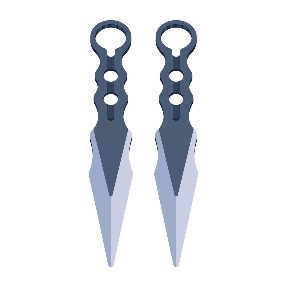 un diseño de icono plano de cuchillo vector