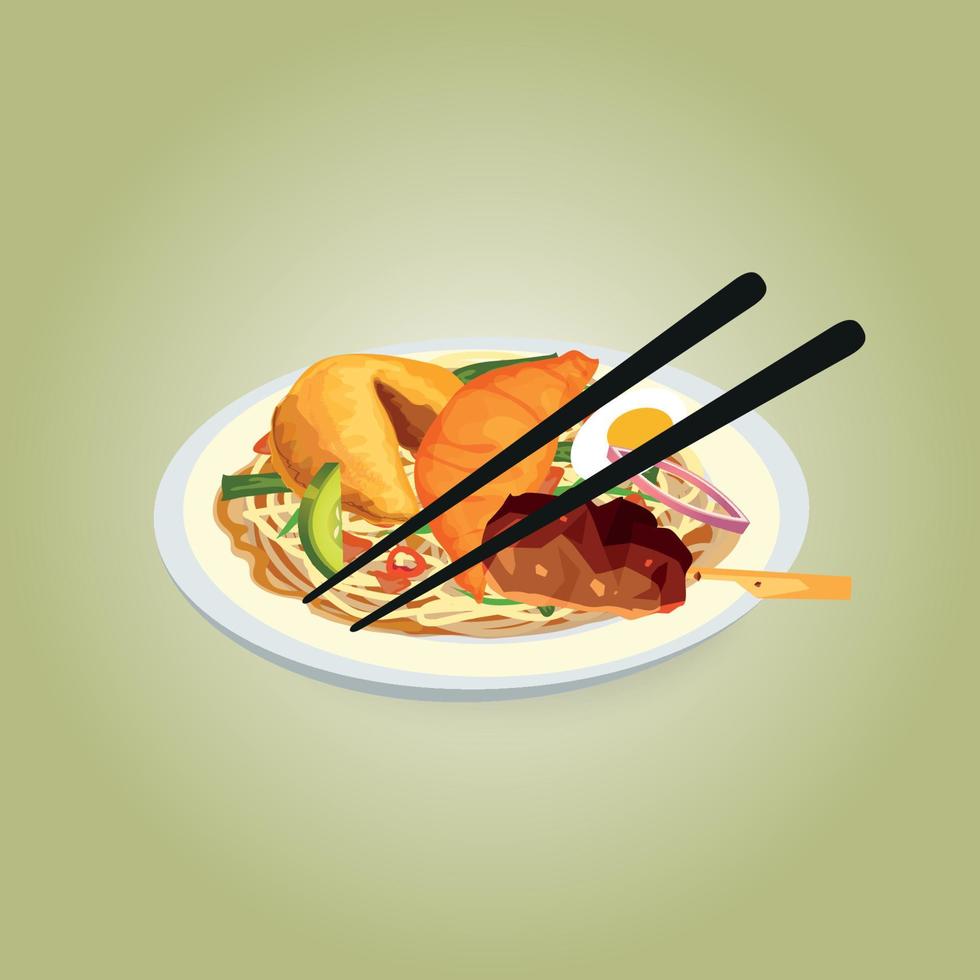 Healthy food and traditional restaurants, cooking, menu, vector illustratio