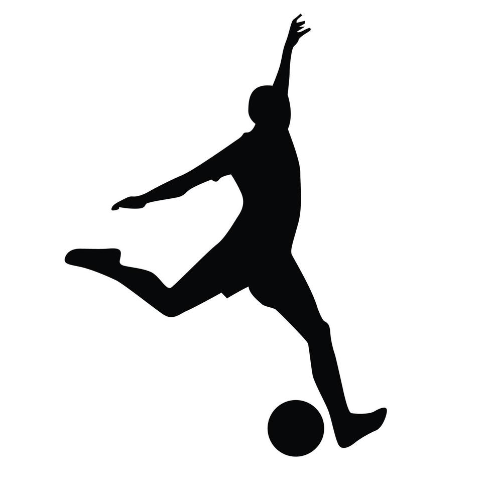 diseño de vector de silueta de jugador de fútbol