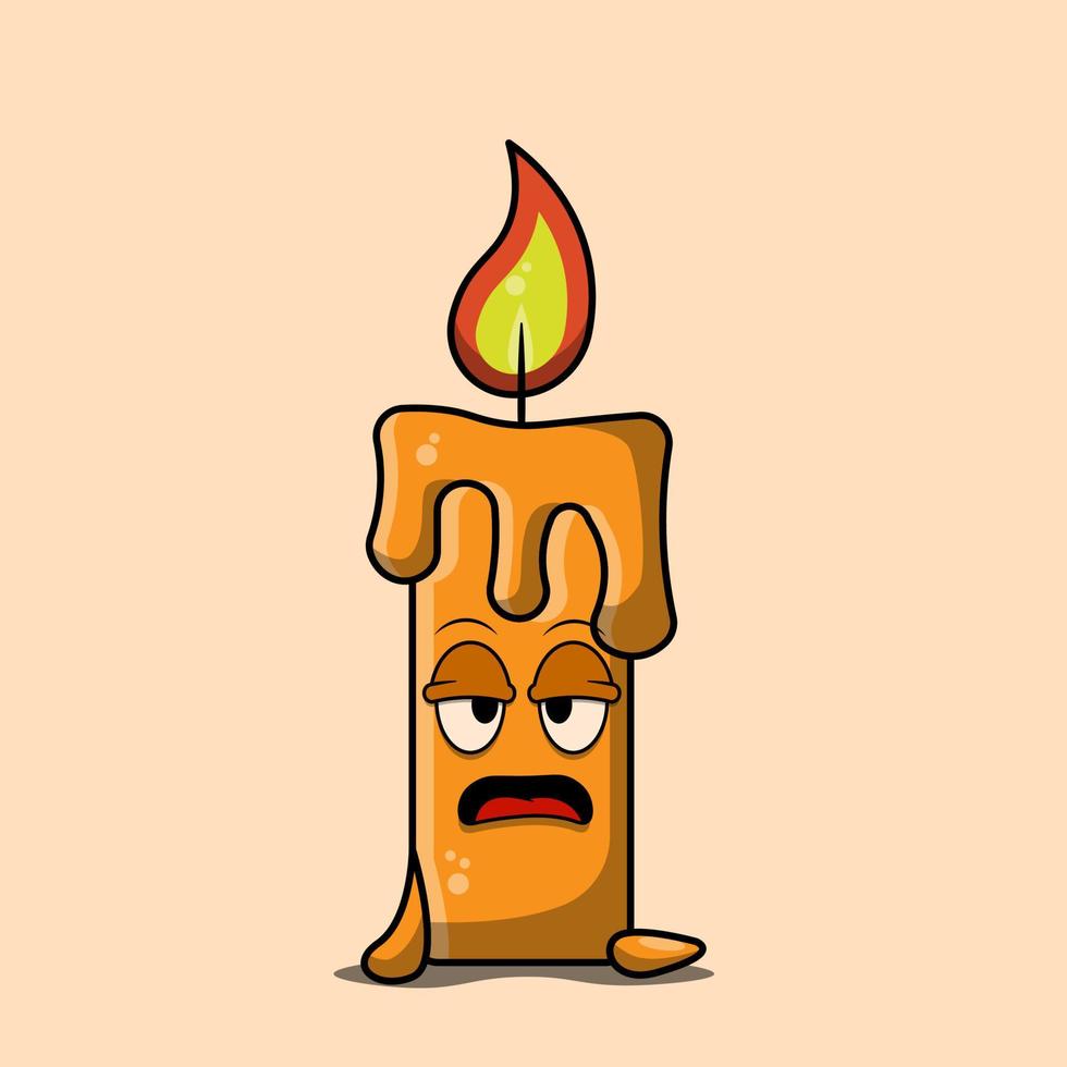boring candle illustration cartoon vector